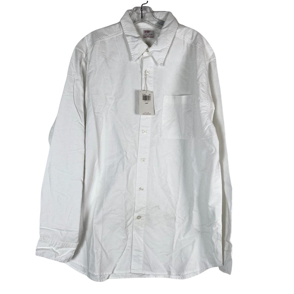 Vintage Levis Shirt White Button Down Large